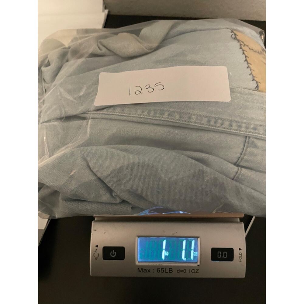 VTG Jerzees Shirt Mens 3XL Denim Long Sleeve Novelty Dog Applique Granny READ - Picture 8 of 8